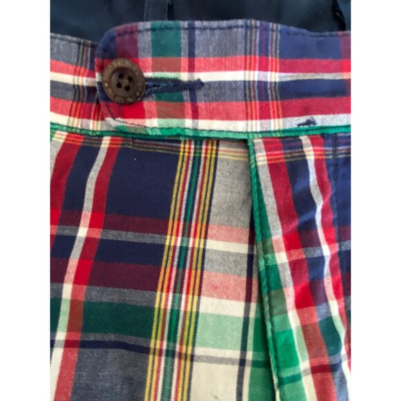 Vintage Polo Ralph Lauren Mens Reversible Short Size 38 Blue Madras Plaid Preppy - Picture 6 of 12